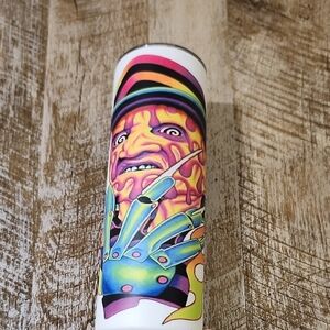 Colorful Horror-Themed Tumbler